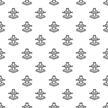 Industrial clamp seamless pattern on white background Stock Illustration