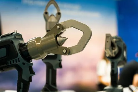 Industrial claw tool for meat processing close up. food production industry 库存照片