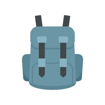 Industrial climber backpack icon flat isolated vector 스톡 일러스트