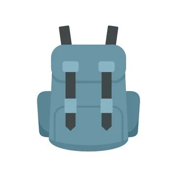 Industrial climber backpack icon flat isolated Stock Illustration