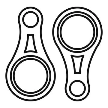 Industrial climber connect tool icon, outline style 库存插图