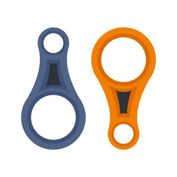 Industrial climber connect tool icon flat isolated vector Stock Illustration