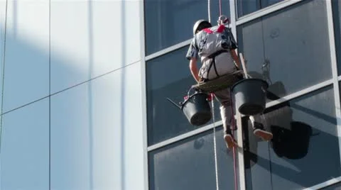 Industrial climber Video stock 20000916