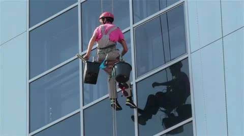 Industrial climber Stock Footage 20001680