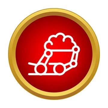 Industrial cloud computing processing data production icon Illustrazione stock