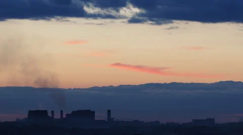 Industrial clouds background timelapse Vídeos de archivo 54344900