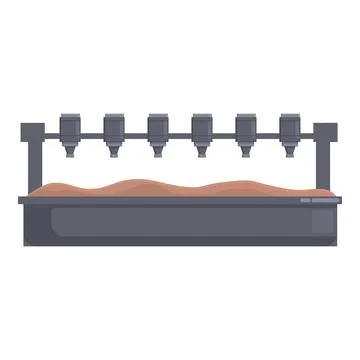 Industrial cnc machine at work Stock Illustration