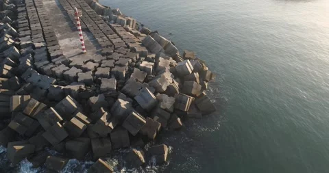 Industrial coastline infrastructure structure The Concept of Port Authority 库存影片 327720700