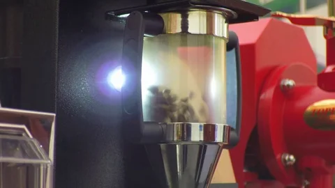 Industrial coffee grinding machine Stock Footage 70526397