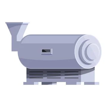 Industrial coffee roasting machine processing aromatic beans Stock Illustration