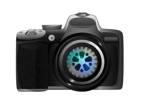 Industrial cogwheel in camera focus ready to snapshot Stock Illustration