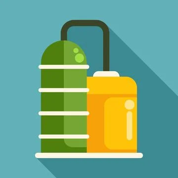 Industrial complex producing fuel, energy, and chemicals in flat vector art Stock Illustration