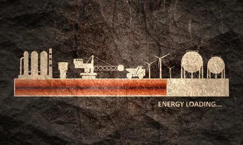 Industrial concept illustration Stock Illustration