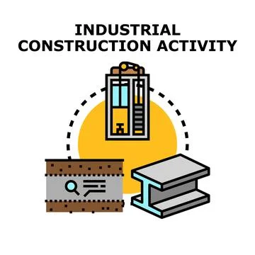 Industrial construction activity planning engineering concept Illustrazione stock