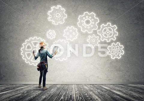 Industrial construction and maintenance Stock Photos