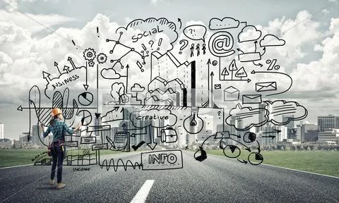 Industrial construction and maintenance Stock Photos