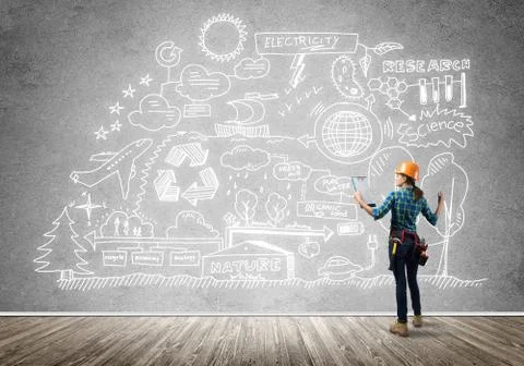 Industrial construction and maintenance Stock Photos