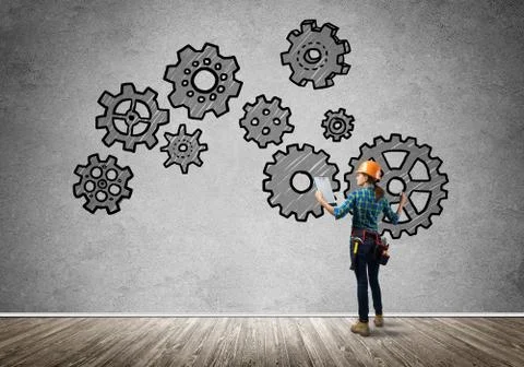 Industrial construction and maintenance Stock Photos