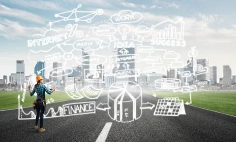 Industrial construction and maintenance Stock Photos