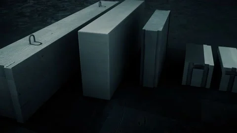 Industrial Construction Blocks 4k Stock Footage 145351075