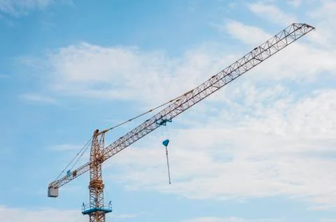 Industrial construction building crane Stock Photos