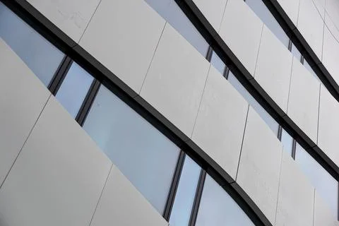 Industrial construction detail . windows structure architecture Stock Photos