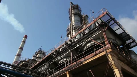 Industrial Construction Dolly Shot Video stock 12745147