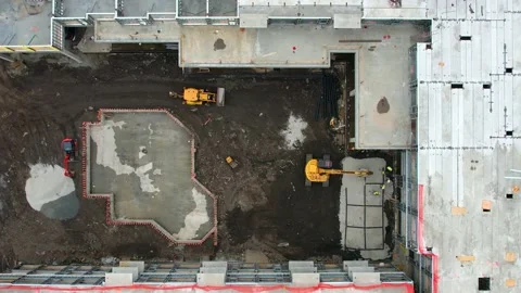 Industrial Construction from a Drone 4K Stock Footage 233741706