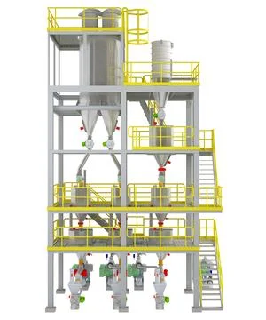 Industrial construction isolated on white Stock Illustration