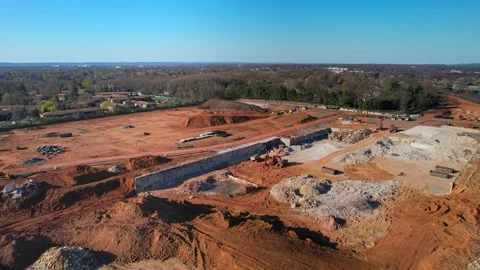 Industrial Construction Site Land Development Stock Footage 238017223