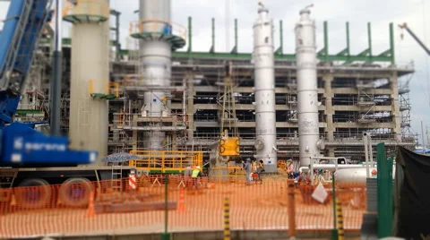 Industrial construction , Time lapse Stock Footage 43394492