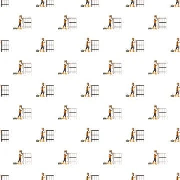 Industrial construction welder worker pattern Stock Illustration