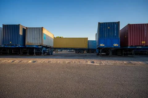 Industrial container cargo Stock Photos