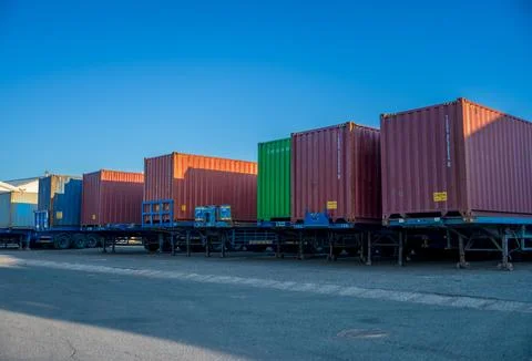 Industrial container cargo Stock Photos