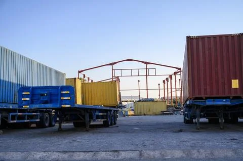 The Industrial container cargo Stock-Fotos