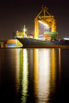 Industrial container cargo ship Stock Photos