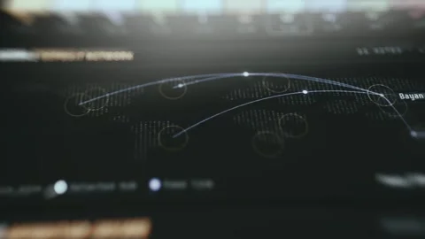 Industrial Control Dashboard Cinematic View with real time indicators Stock Footage 337872866