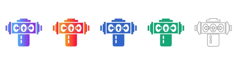 Industrial Control Panel Button Icons Stockillustratie