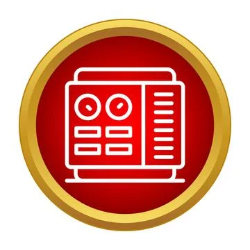 Industrial control panel icon for machine technology Stock Illustration