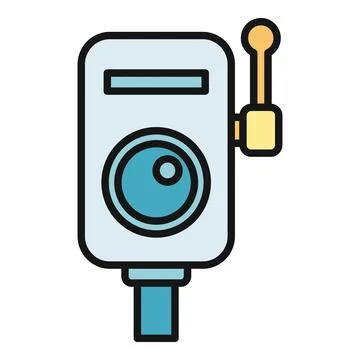 Industrial control panel with lever switch icon Stock Illustration