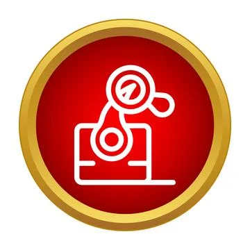 Industrial control panel measuring pressure gauge icon Stock Illustration