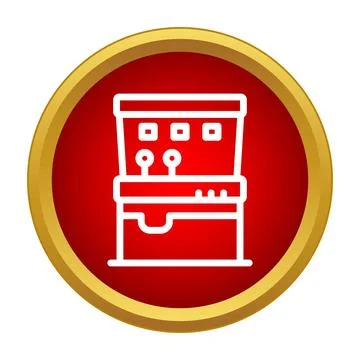 Industrial control panel operating manufacturing factory machinery icon Stock Illustration