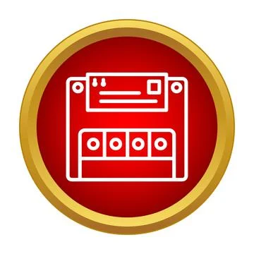 Industrial control panel showing power button interface イラスト素材