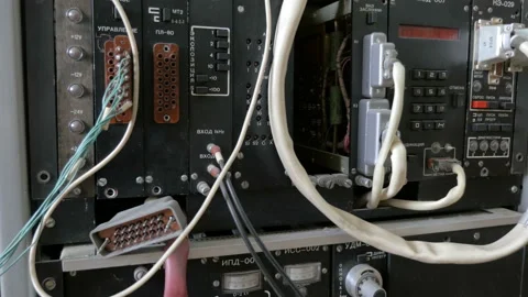 Industrial control panel. Slider shoot Stock Footage 91374196