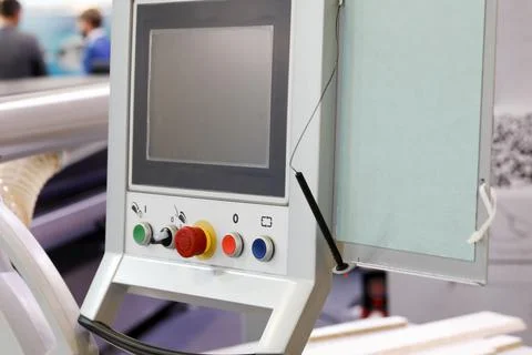 Industrial control panel with touch screen pen Stock-Fotos