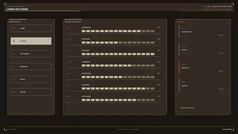 Industrial Control Status Dashboard Seamless Loop Stock Footage 342648049