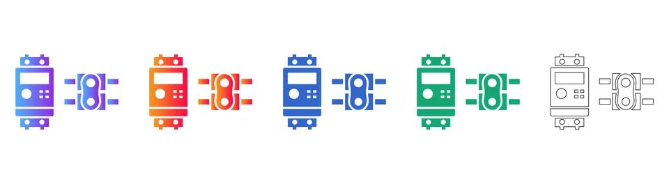 Industrial Controller Icon Set for Engineering イラスト素材