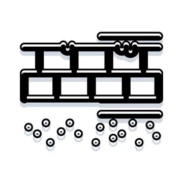 Industrial conveyor mechanism with loading components Stock-Illustration