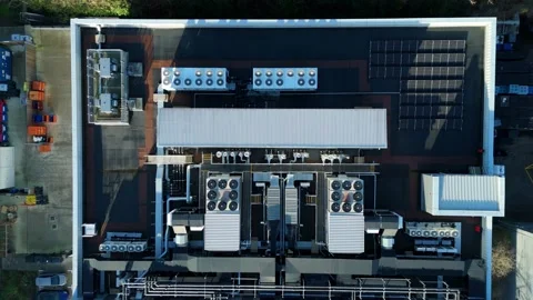 Industrial cooling and ventilation systems, HVAC and distribution centres UK Vidéo 326162939
