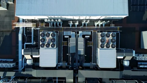 Industrial cooling and ventilation systems, HVAC and distribution centres UK Vidéo 326162940